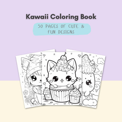 Kawaii Coloring Book | 50 Pages of Cute & Fun Designs